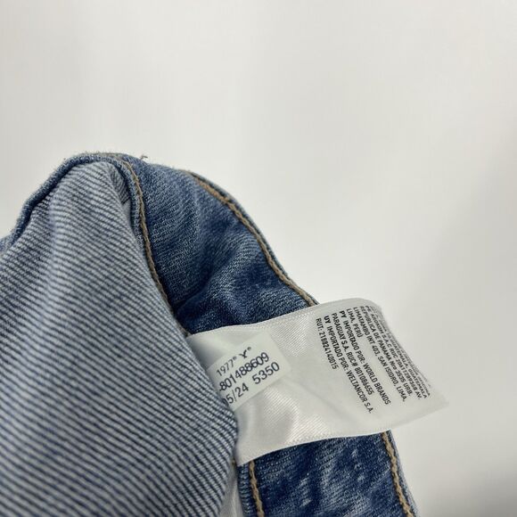 American Eagle Jeans Size 14 Womens Baggy Wide Leg Super High Rise Distressed - Picture 11 of 11